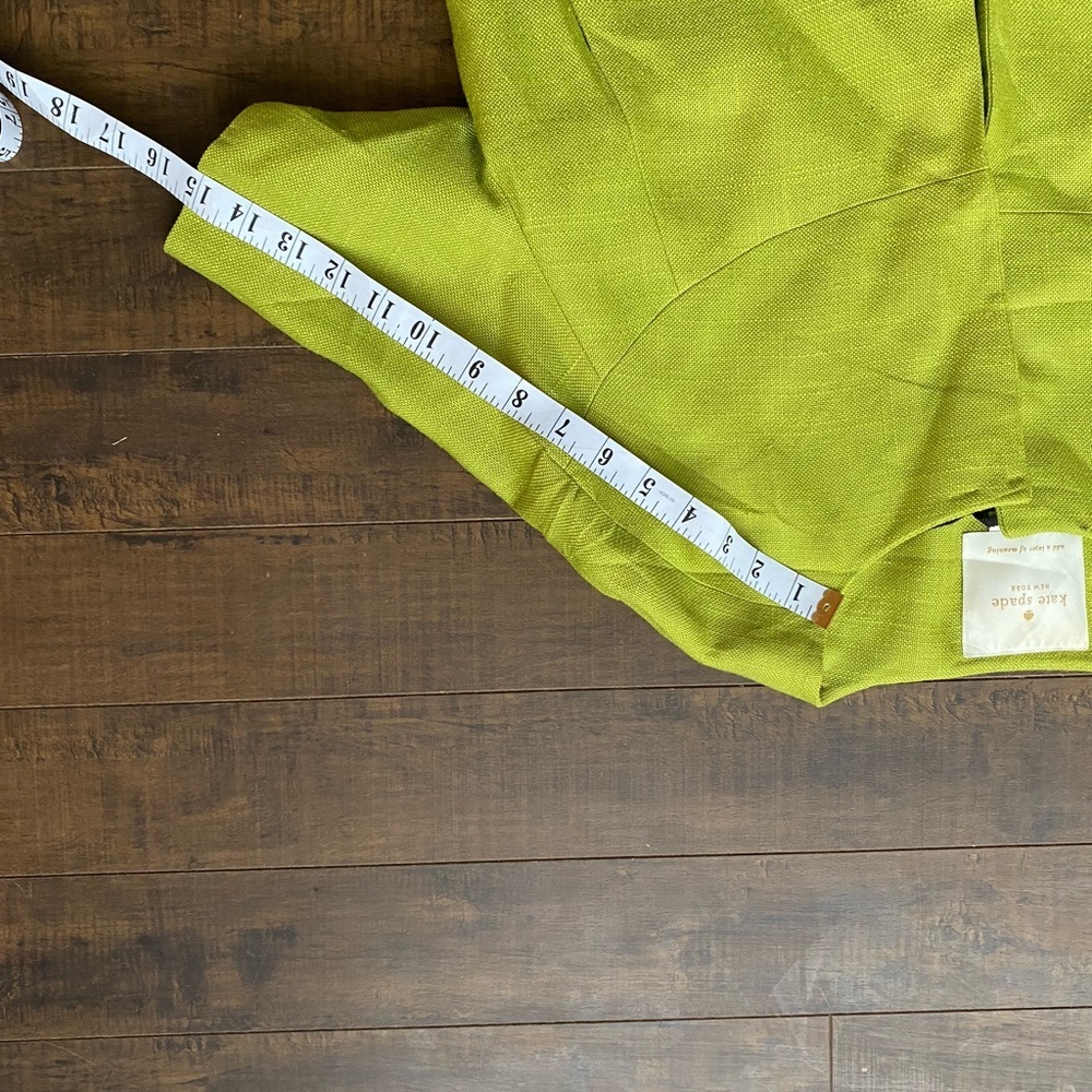 Kate Spade NY Lime Green Cropped Micah open front jacket - Picture 8 of 12